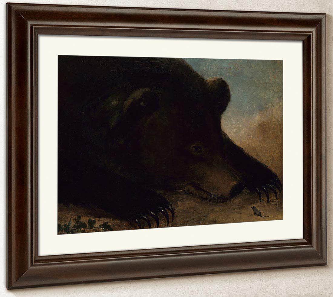 Portraits Of A Grizzly Bear And Mouse, Life Size By George Catlin Fine Art Print