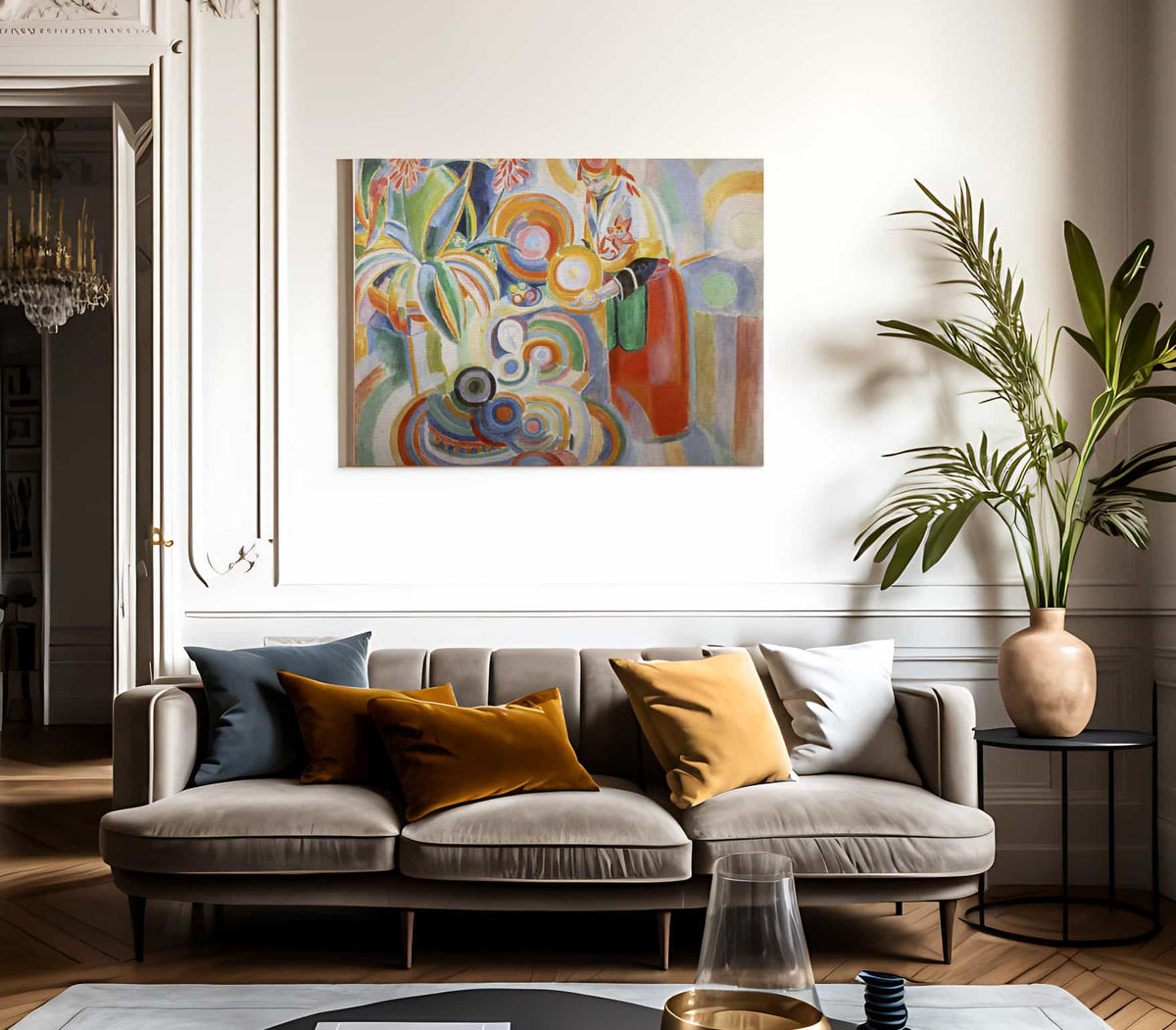 Portuguese Woman By Robert Delaunay Fine Art Print