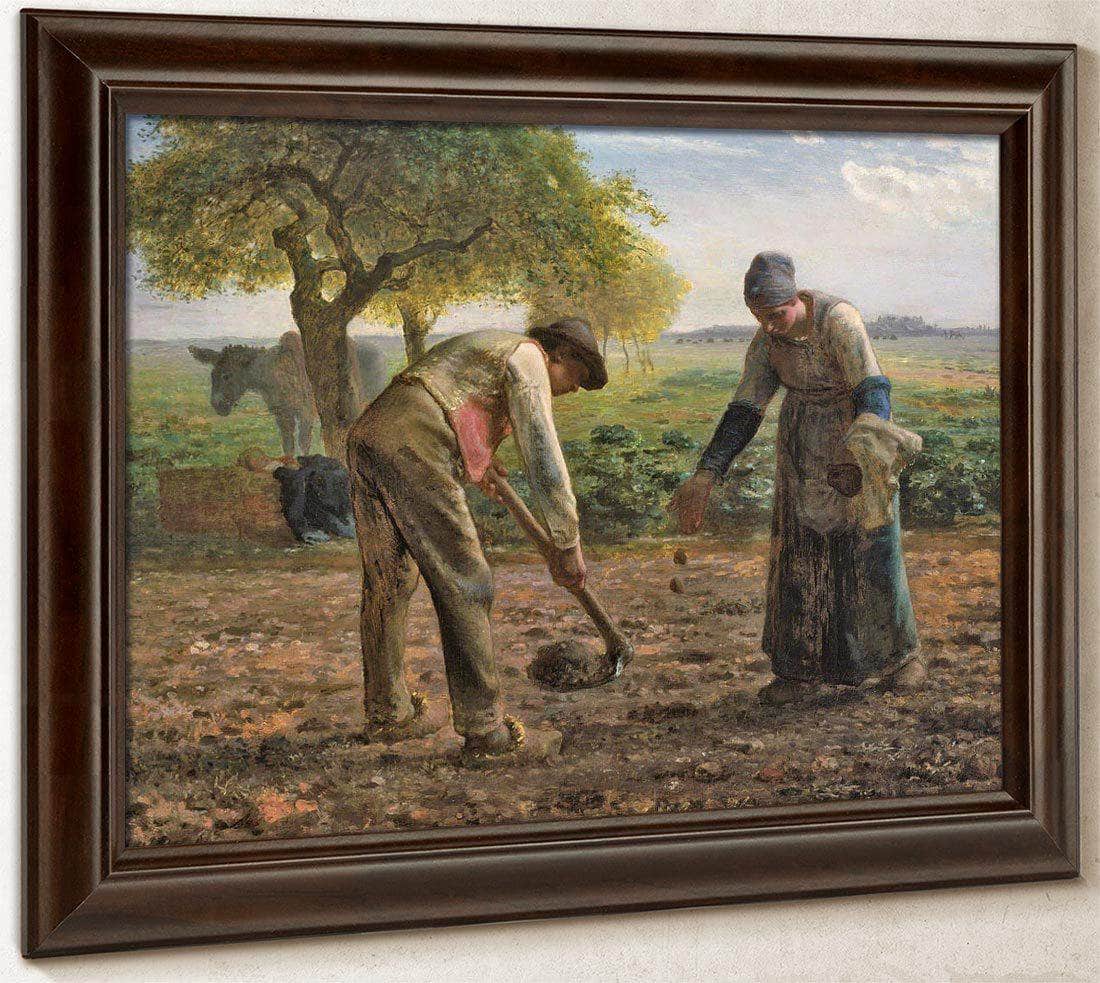 Potato Planters By Jean Francois Millet Fine Art Print