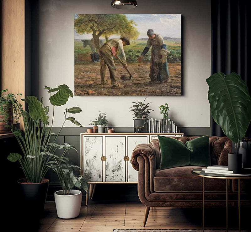 Potato Planters By Jean Francois Millet Fine Art Print