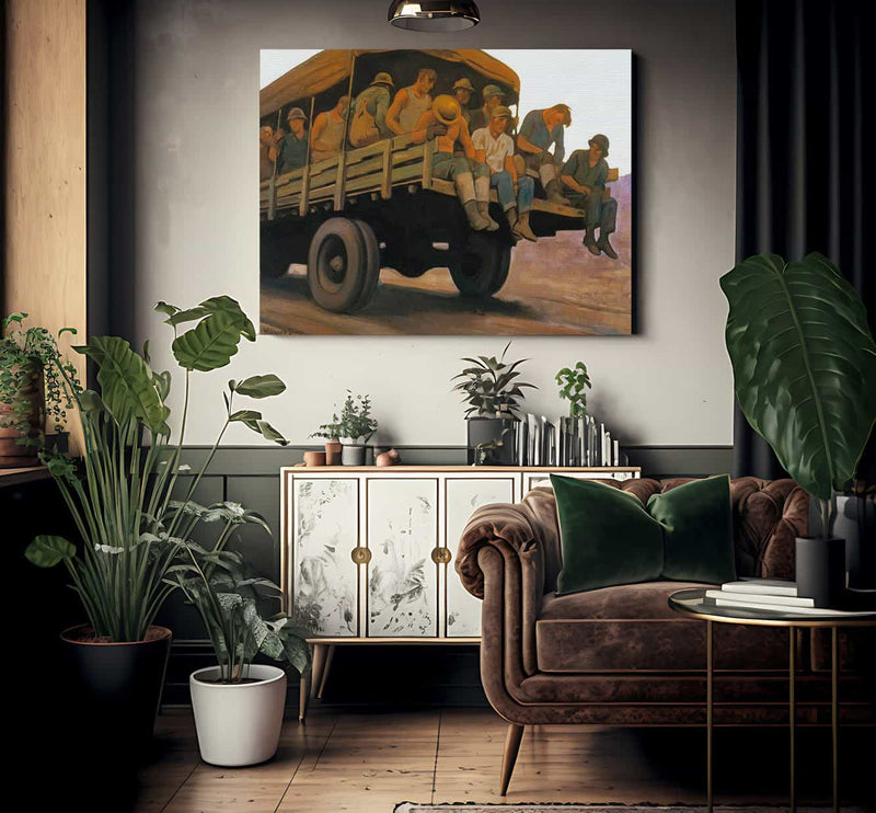 Pouring Cement By Maynard Dixon Fine Art Print