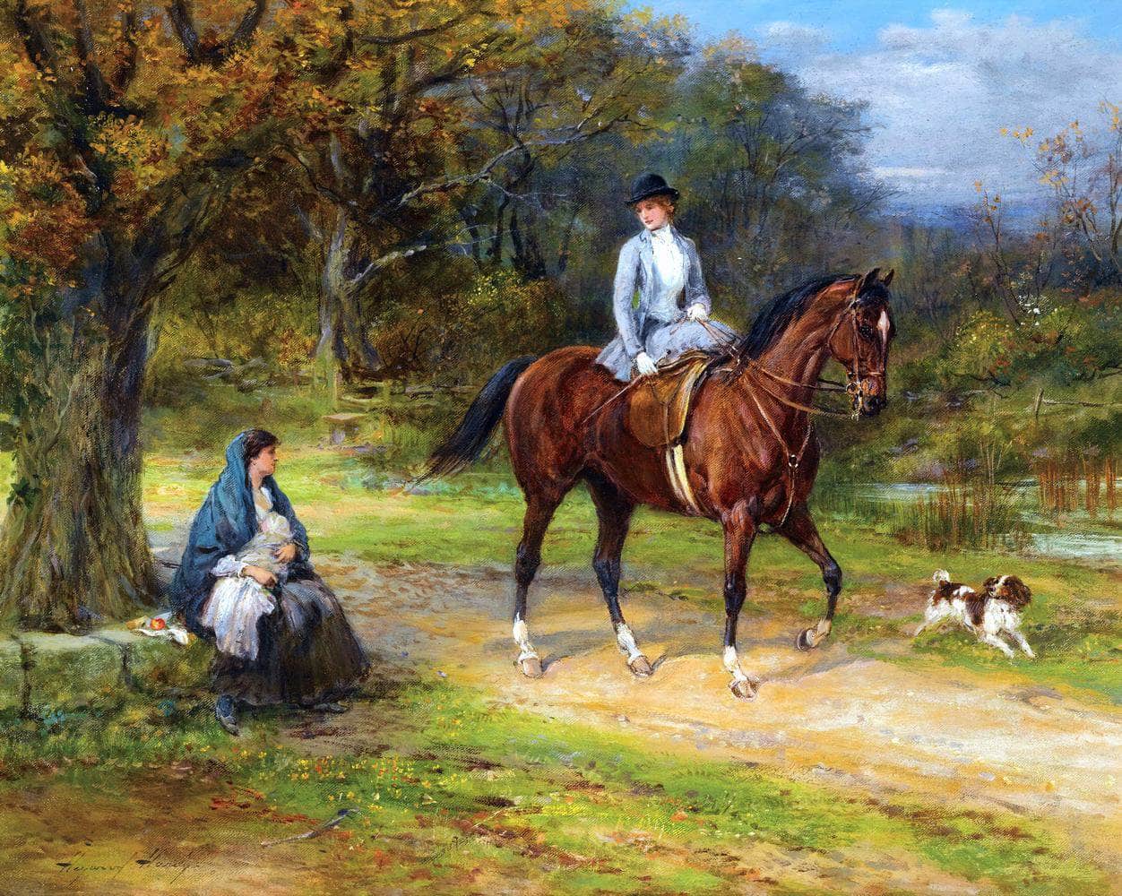 Poverty And Privilege Painting Heywood Hardy Canvas Art Fine Art Print