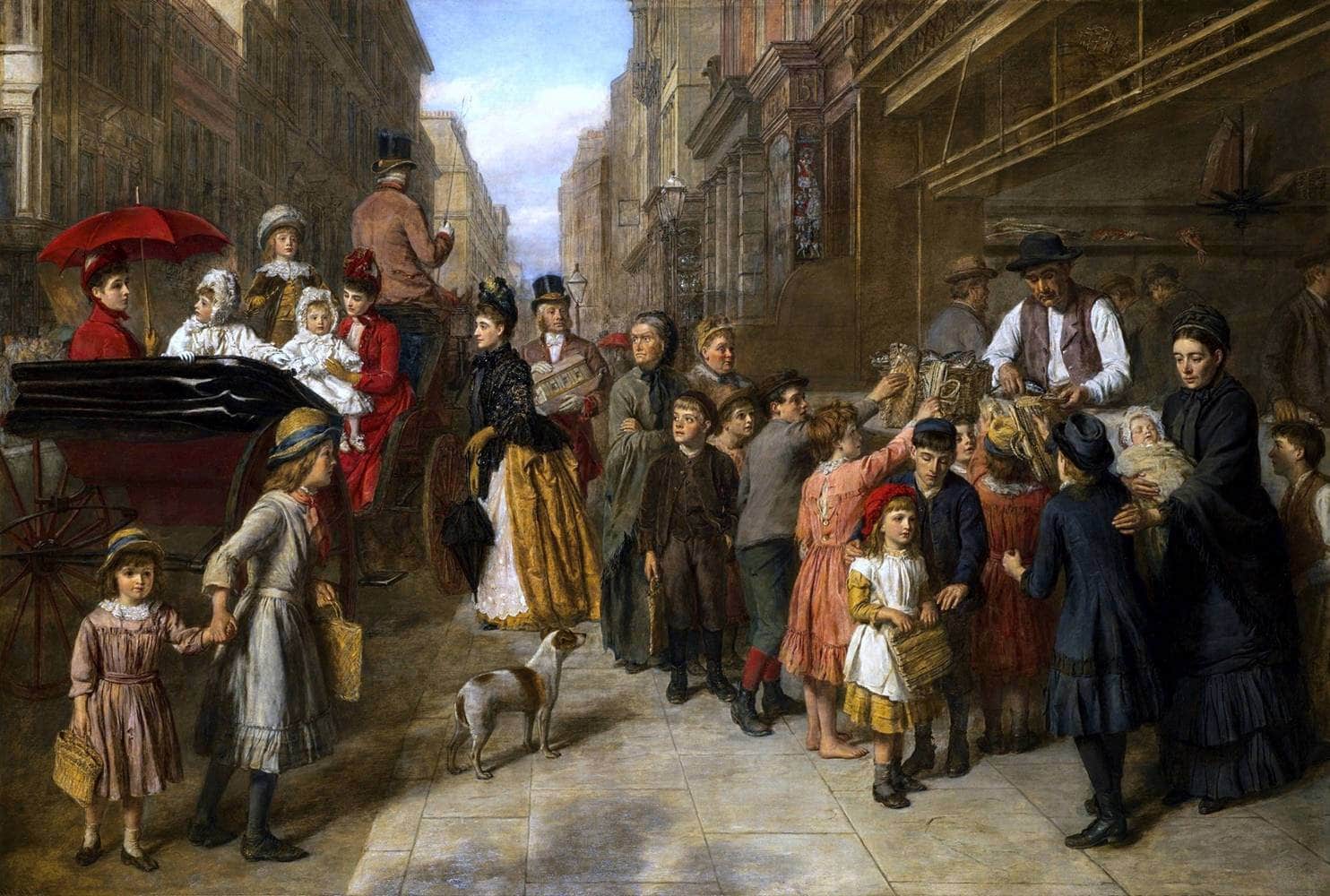 Poverty And Wealth Painting William Powell Frith Canvas Art Fine Art Print