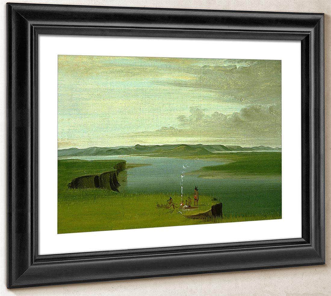 Prairie Bluffs At Sunrise, Near The Mouth Of The Yellowstone River By George Catlin Fine Art Print