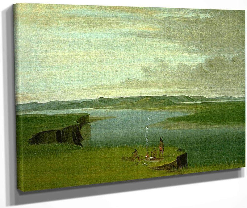 Prairie Bluffs At Sunrise, Near The Mouth Of The Yellowstone River By George Catlin Fine Art Print