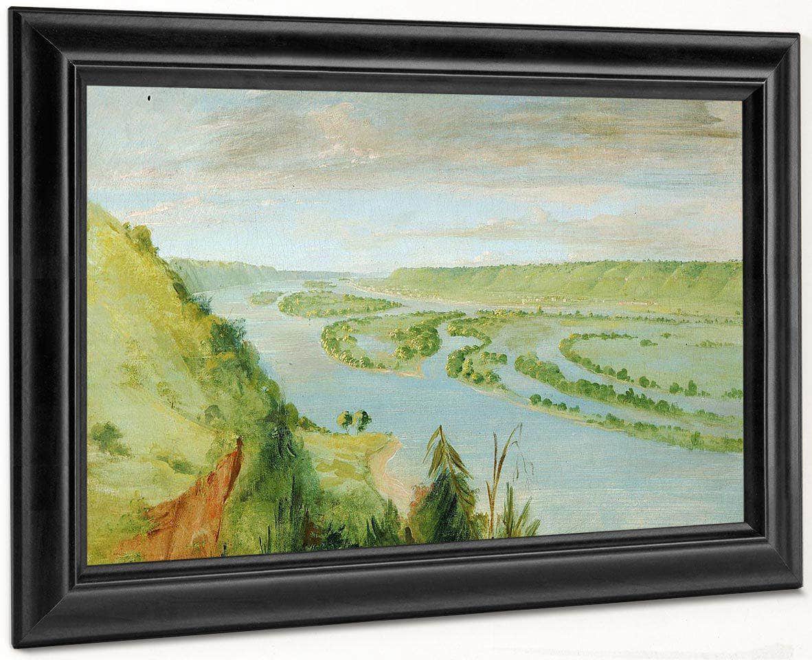 Prairie Du Chien, United States Garrison By George Catlin Fine Art Print