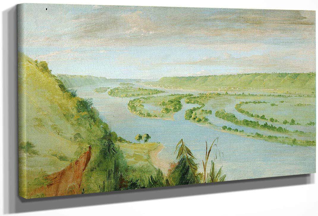 Prairie Du Chien, United States Garrison By George Catlin Fine Art Print