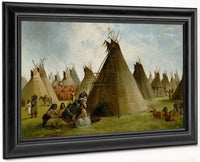 Prairie Indian Encampment By John Mix Stanley Fine Art Print