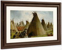 Prairie Indian Encampment By John Mix Stanley Fine Art Print