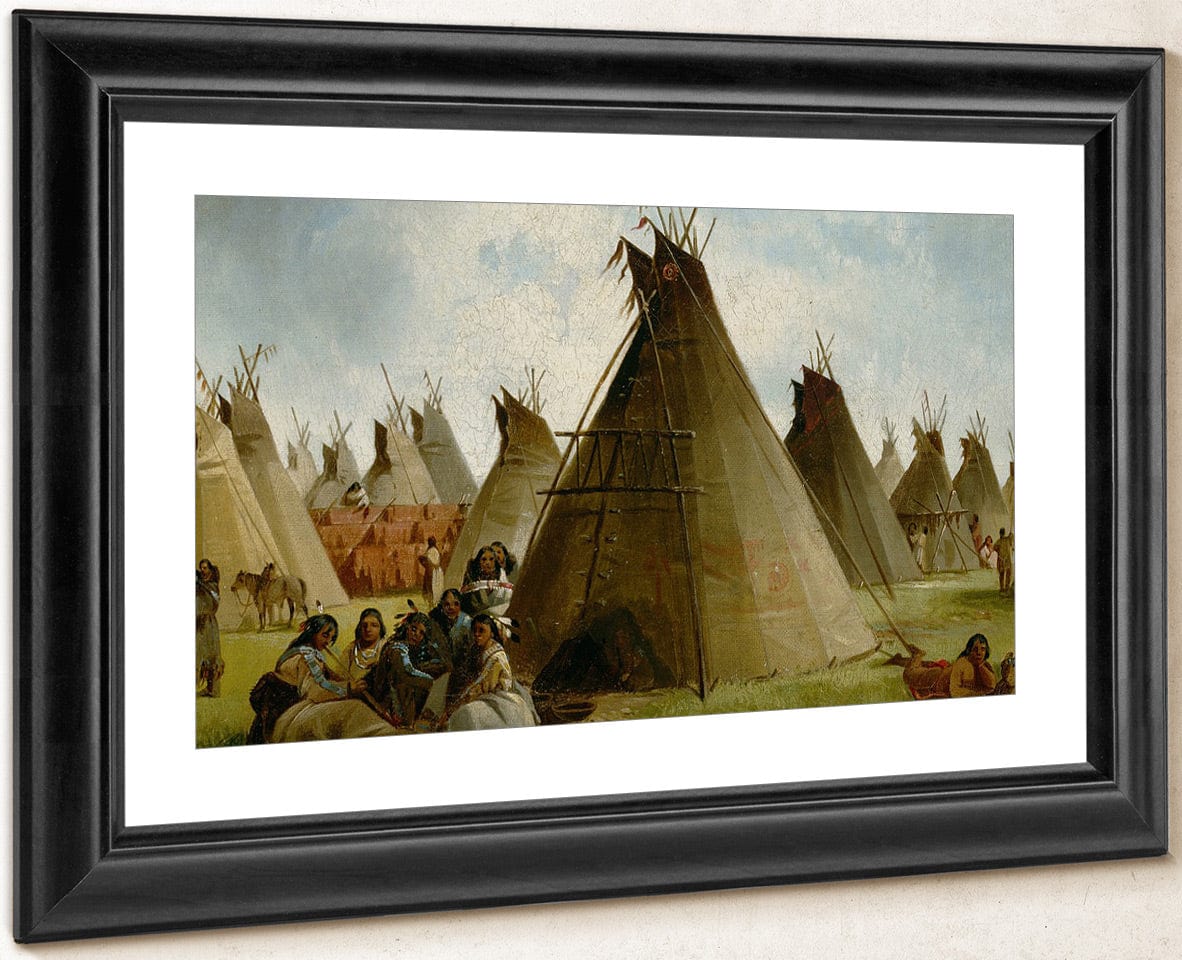 Prairie Indian Encampment By John Mix Stanley Fine Art Print