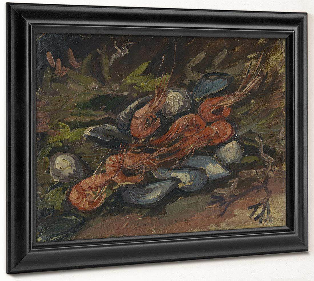 Prawns And Mussels By Vincent Van Gogh Fine Art Print