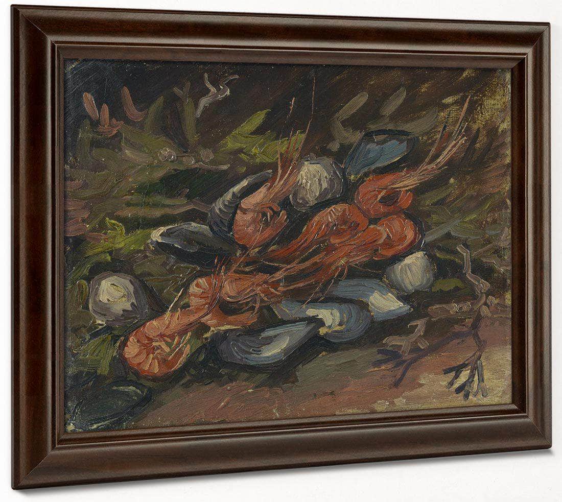 Prawns And Mussels By Vincent Van Gogh Fine Art Print