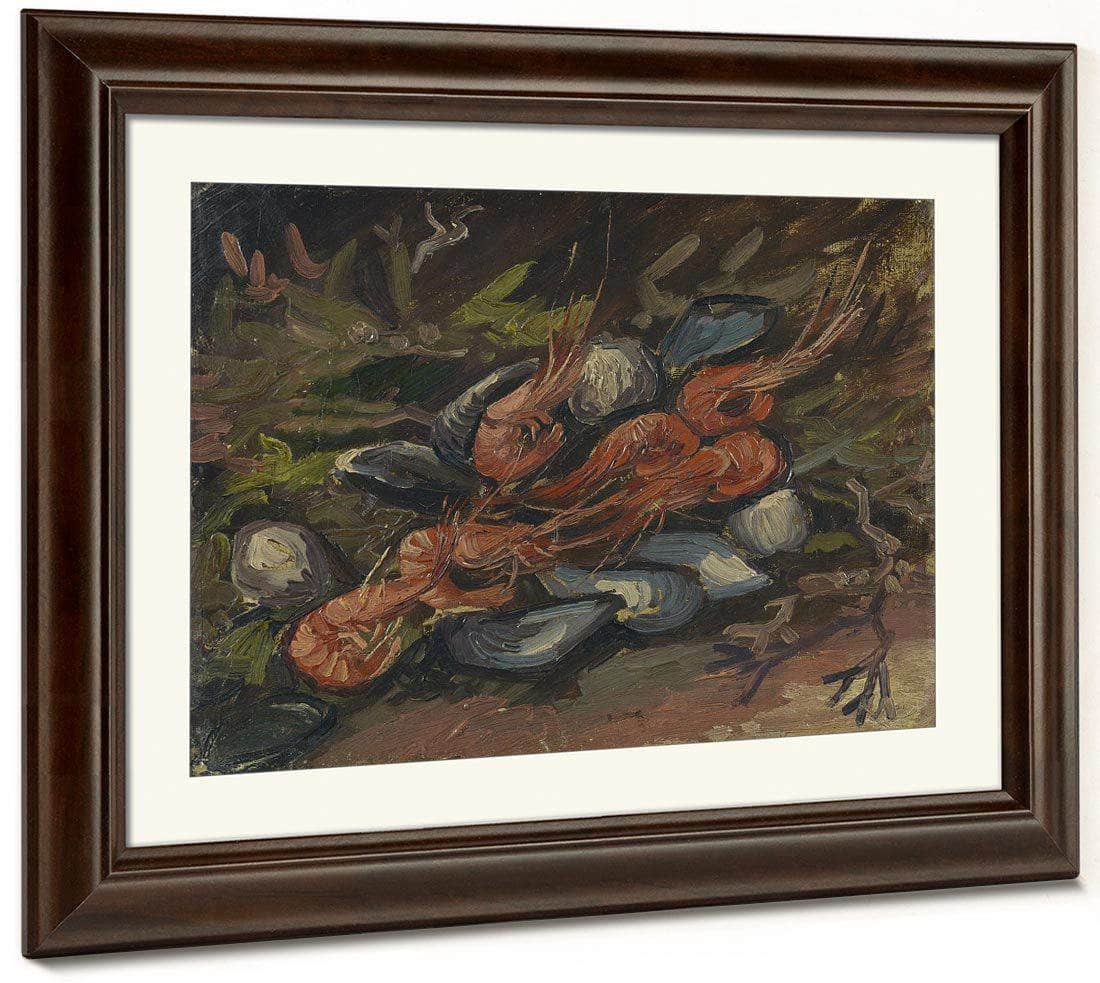 Prawns And Mussels By Vincent Van Gogh Fine Art Print