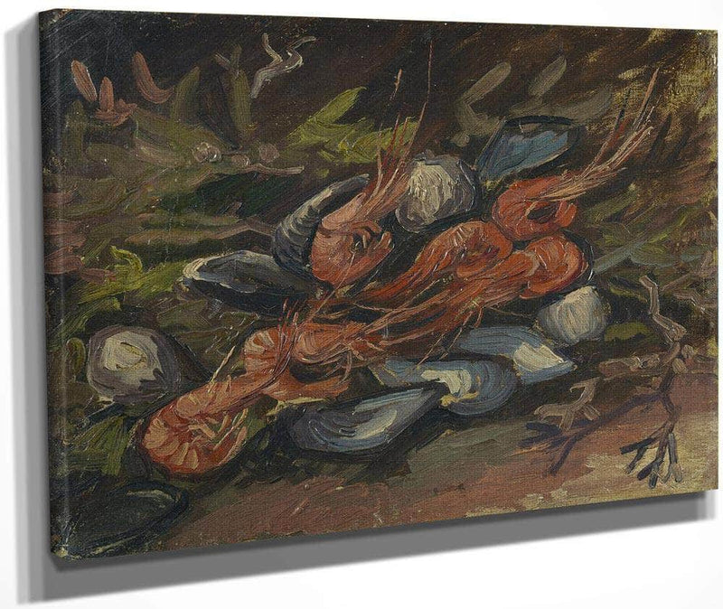 Prawns And Mussels By Vincent Van Gogh Fine Art Print