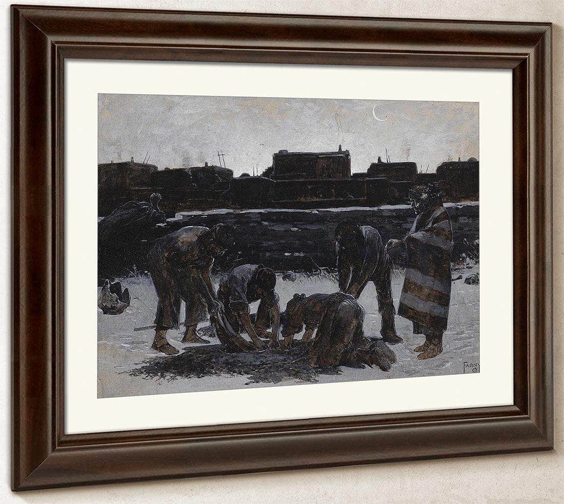 Prayer For A Spring Corn Planting Ceremony By Henry F. Farny Fine Art Print