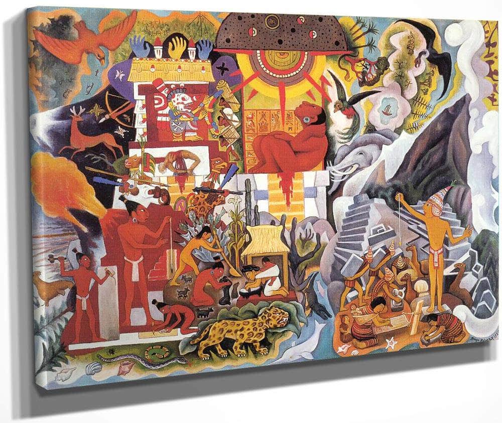 Pre Hispanic America By Diego Rivera Fine Art Print