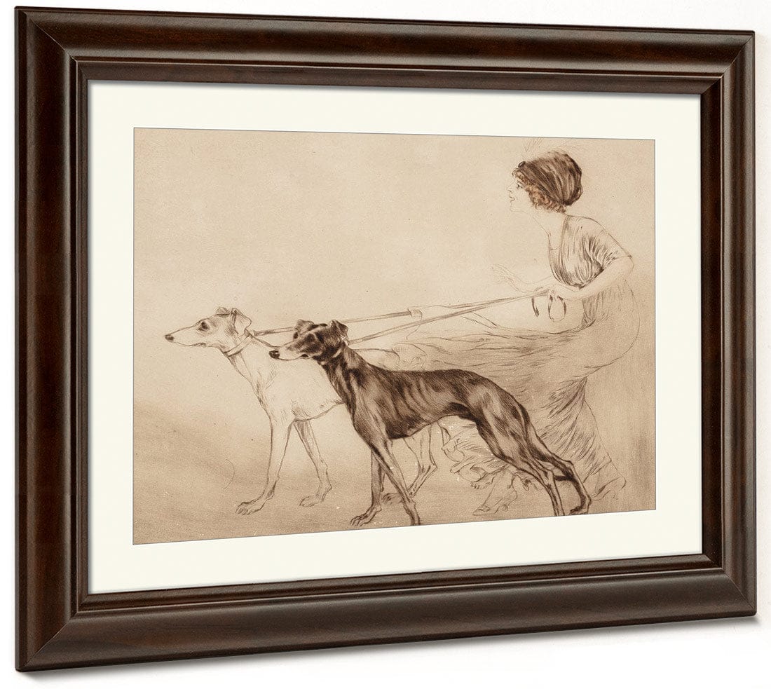 Premier Coursing 1913 By Louis Icart Fine Art Print