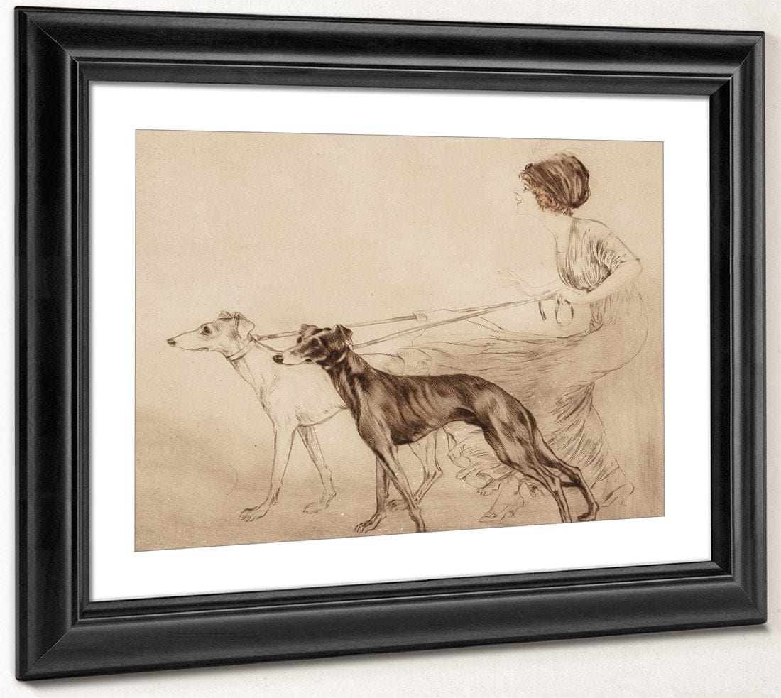 Premier Coursing 1913 By Louis Icart Fine Art Print