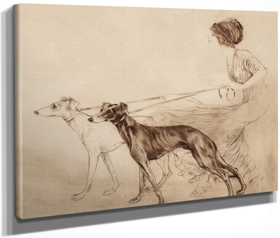 Premier Coursing 1913 By Louis Icart Fine Art Print