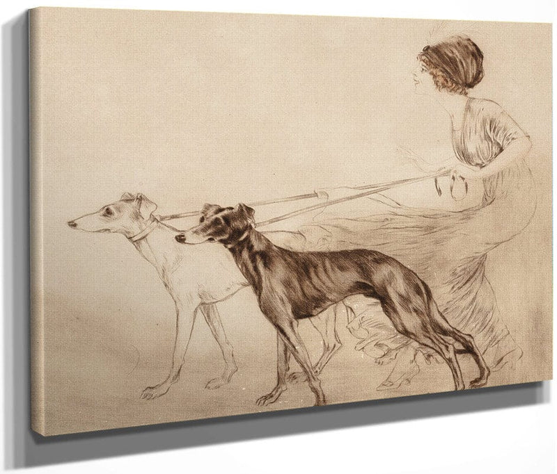 Premier Coursing 1913 By Louis Icart Fine Art Print