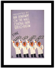 Presented By Park Department On The Mail Central Park  Vintage Poster Fine Art Print