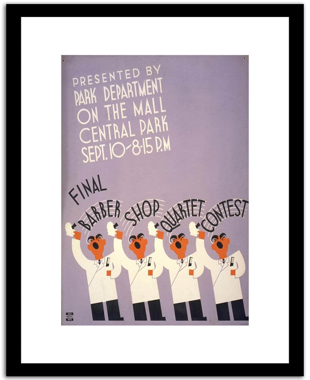 Presented By Park Department On The Mail Central Park  Vintage Poster Fine Art Print