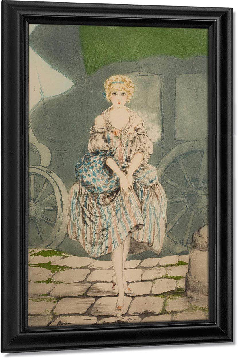 Pretty Lady By Louis Icart Fine Art Print