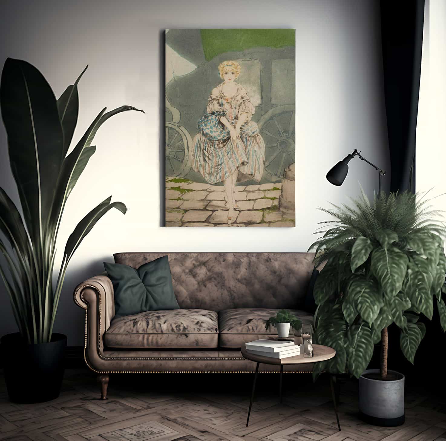 Pretty Lady By Louis Icart Fine Art Print