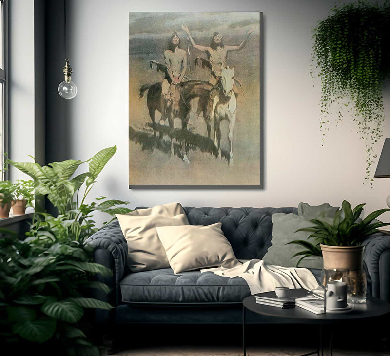 Pretty Mother Of The Night White Otter Is No Longer A Boy By Frederic Remington Fine Art Print