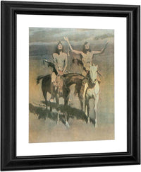 Pretty Mother Of The Night White Otter Is No Longer A Boy By Frederic Remington Fine Art Print