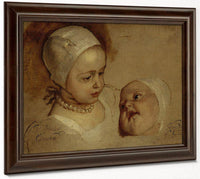 Princess Elizabeth 1635   1650 And Princess Anne 1637   1640. Daughters Of Charles I By Anthony Van Dyck Fine Art Print