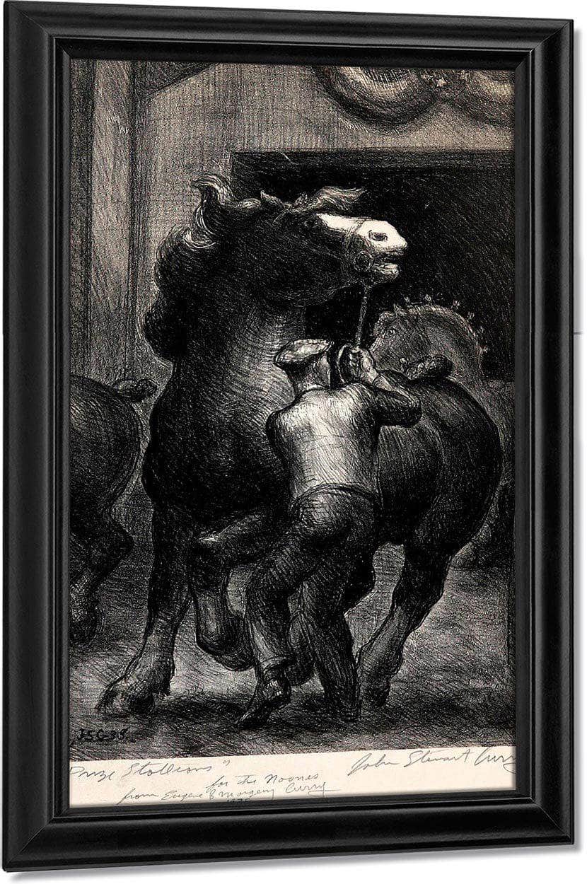 Prize Stallions By John Steuart Curry Fine Art Print