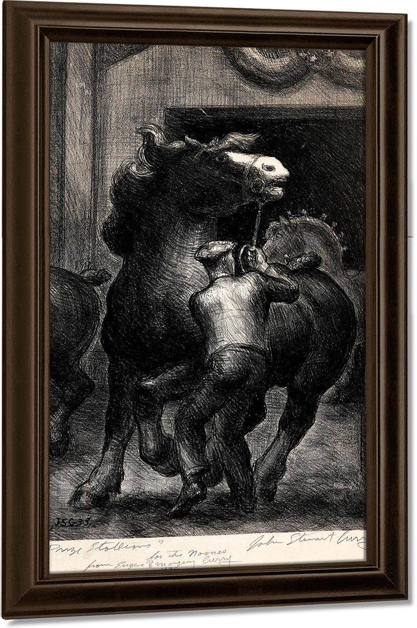 Prize Stallions By John Steuart Curry Fine Art Print