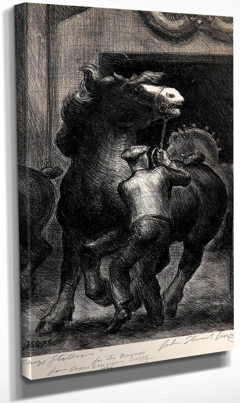 Prize Stallions By John Steuart Curry Fine Art Print