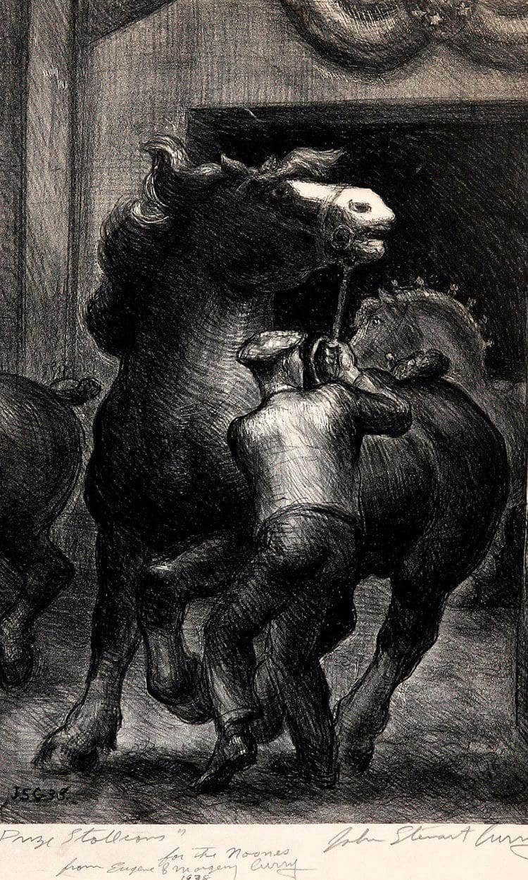 Prize Stallions By John Steuart Curry Fine Art Print
