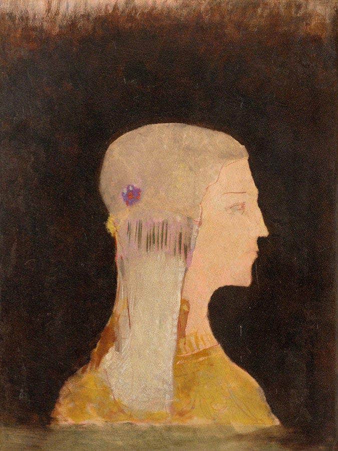 Profile By  Redon, Odilon Fine Art Print