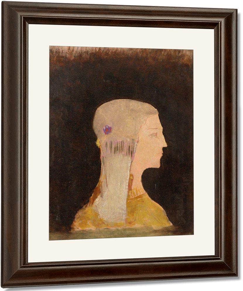 Profile By  Redon, Odilon Fine Art Print