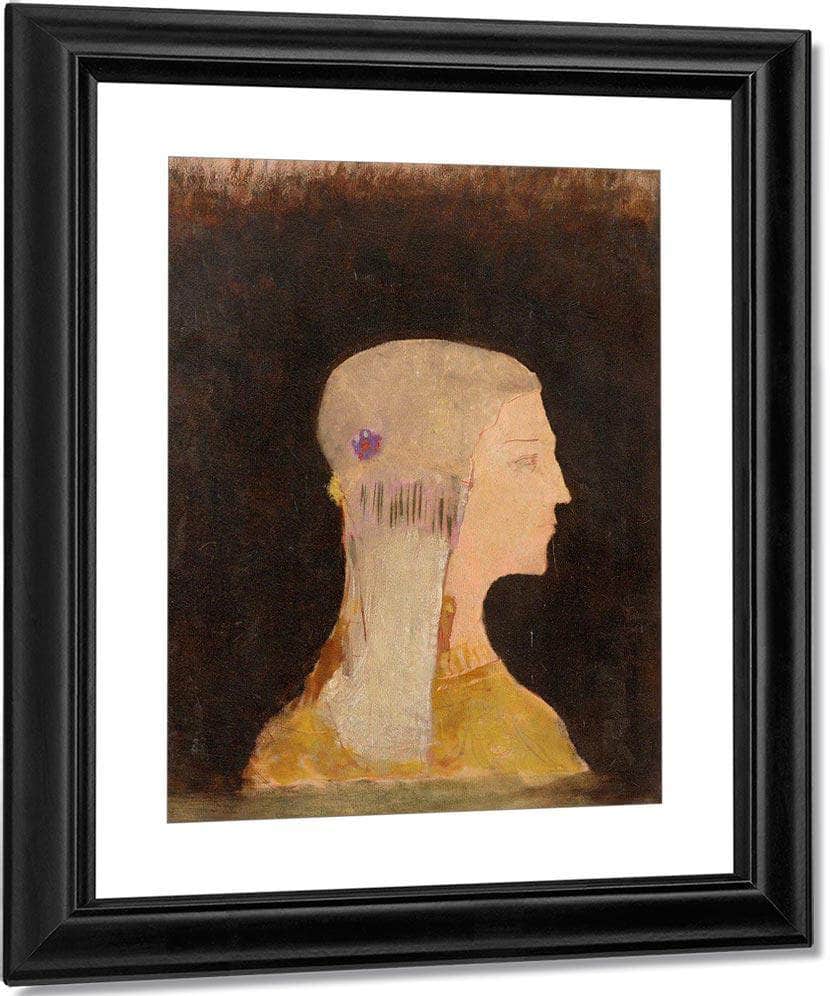 Profile By  Redon, Odilon Fine Art Print