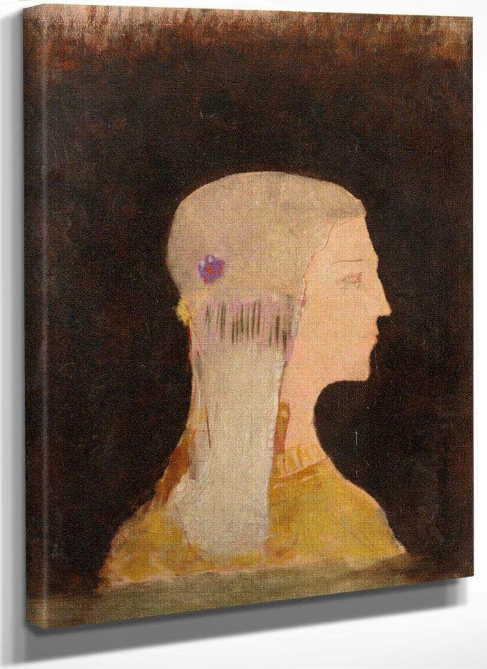Profile By  Redon, Odilon Fine Art Print