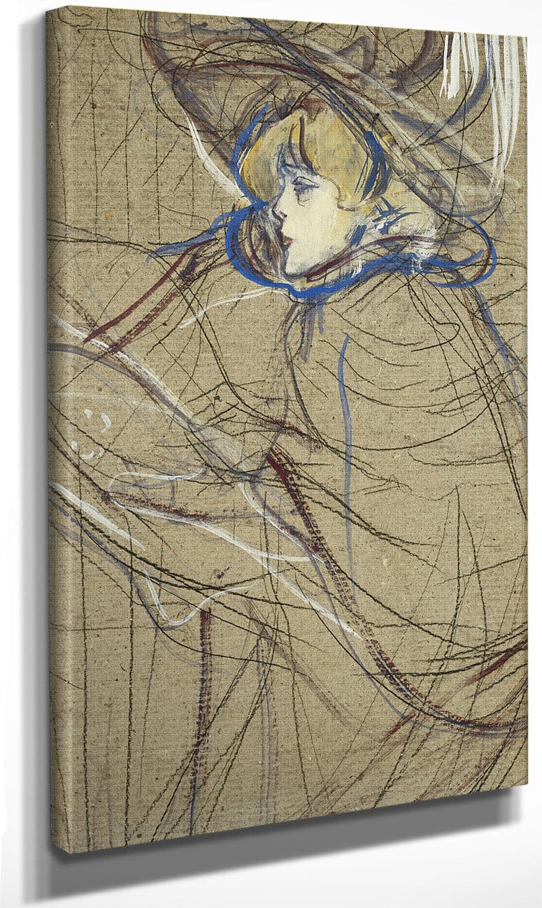 Profile Of Woman  Jane Avril By Henri Marie Raymond De Toulouse Lautrec Monfa Fine Art Print