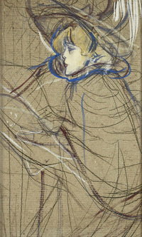 Profile Of Woman  Jane Avril By Henri Marie Raymond De Toulouse Lautrec Monfa Fine Art Print