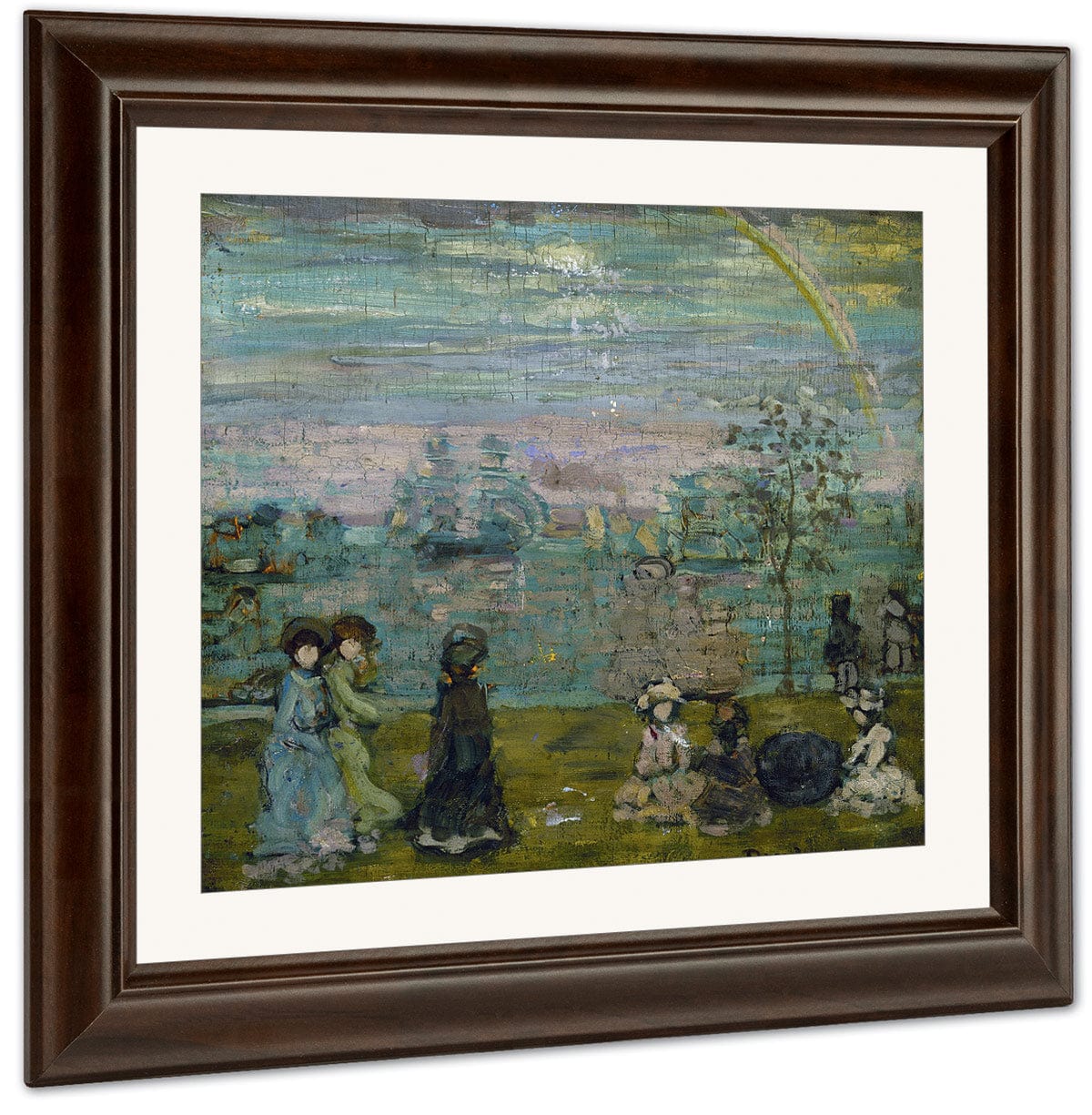 Promenade With Parasols By Maurice Brazil Prendergast Fine Art Print