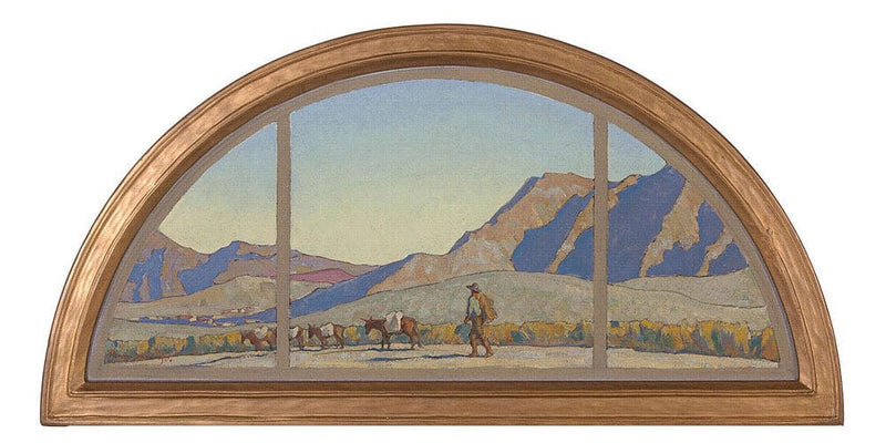 Prospector 1921; Cattle Herd 1921; Prospector With Mules 1921 (Group Of Three) By Maynard Dixon Fine Art Print