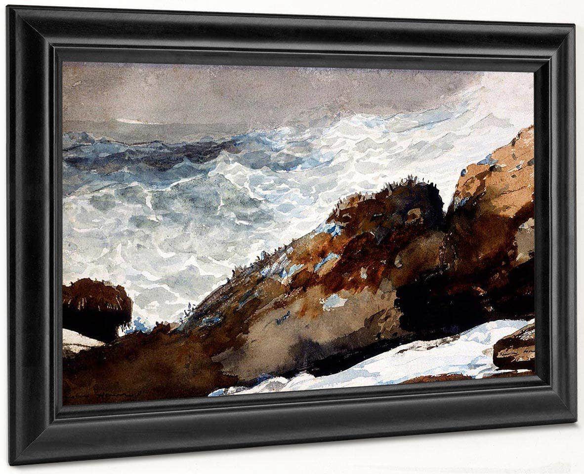 Prout's Neck Rocky Shore By Winslow Homer Fine Art Print