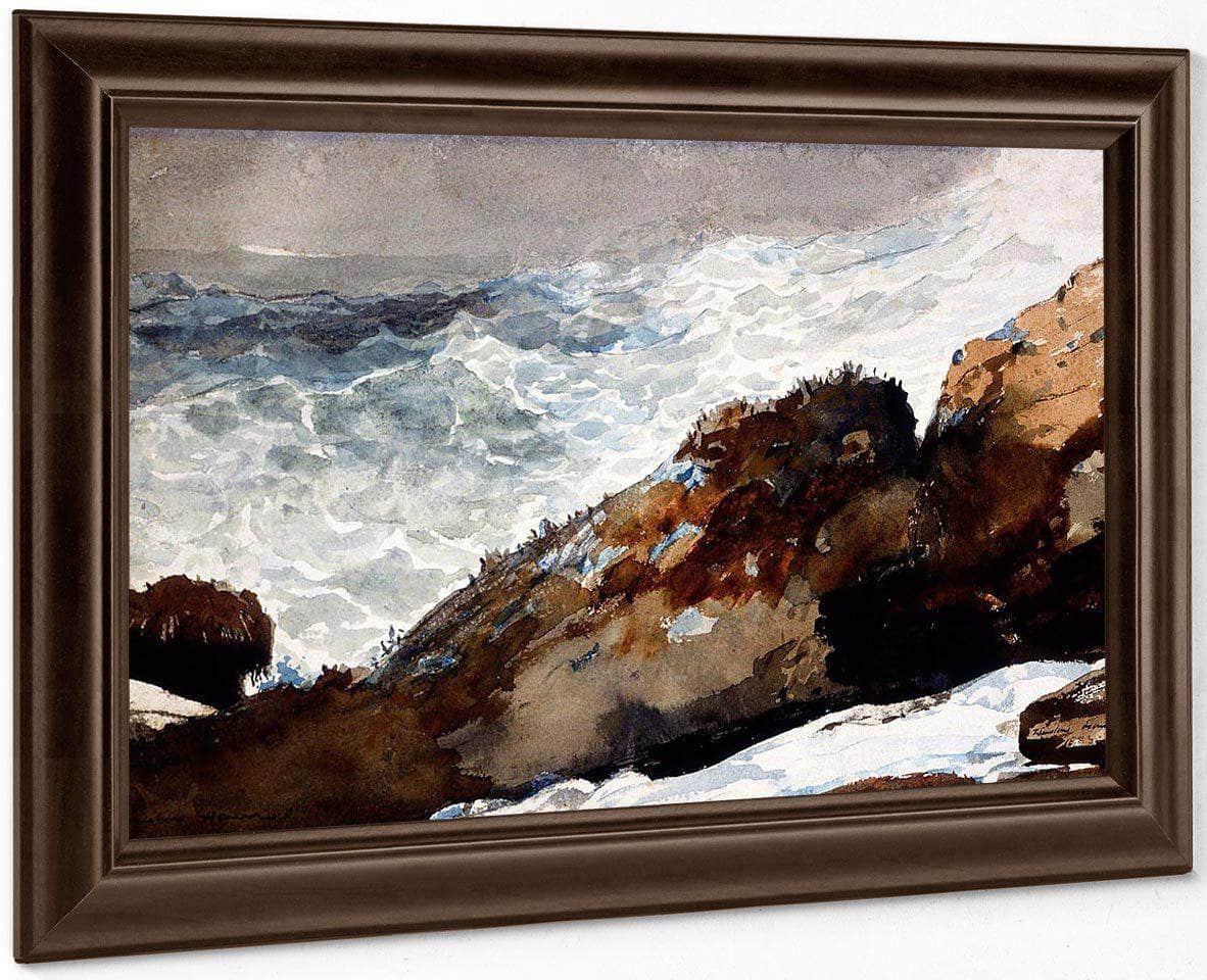 Prout's Neck Rocky Shore By Winslow Homer Fine Art Print