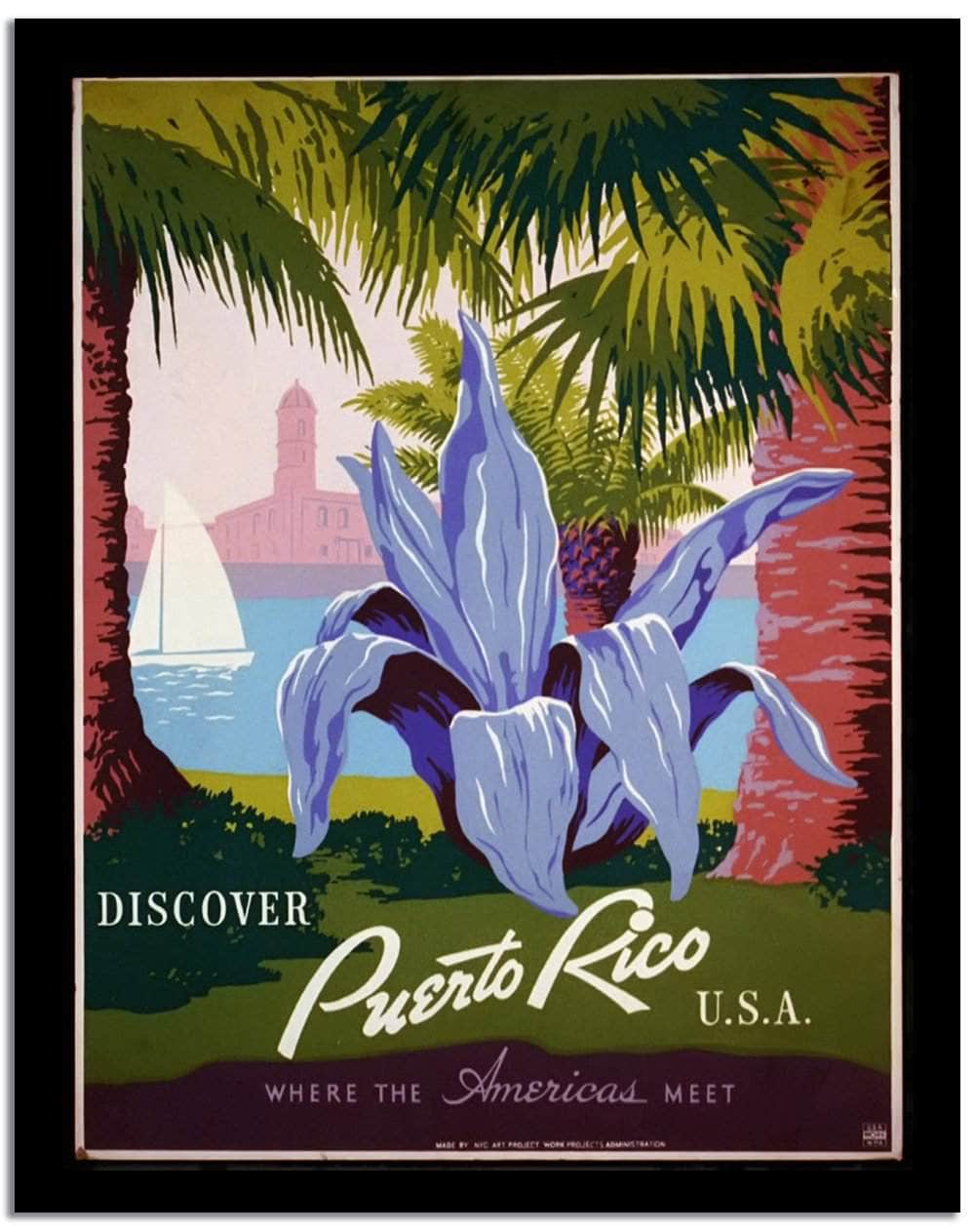 Puerto Rico  Vintage Poster Fine Art Print