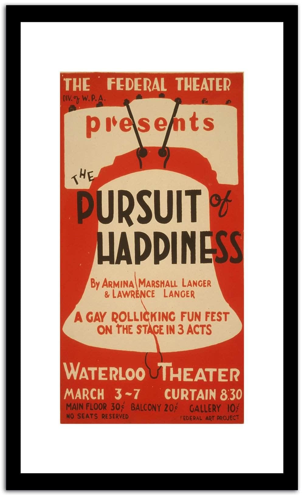 Pursuit Of Happiness  Vintage Poster Fine Art Print