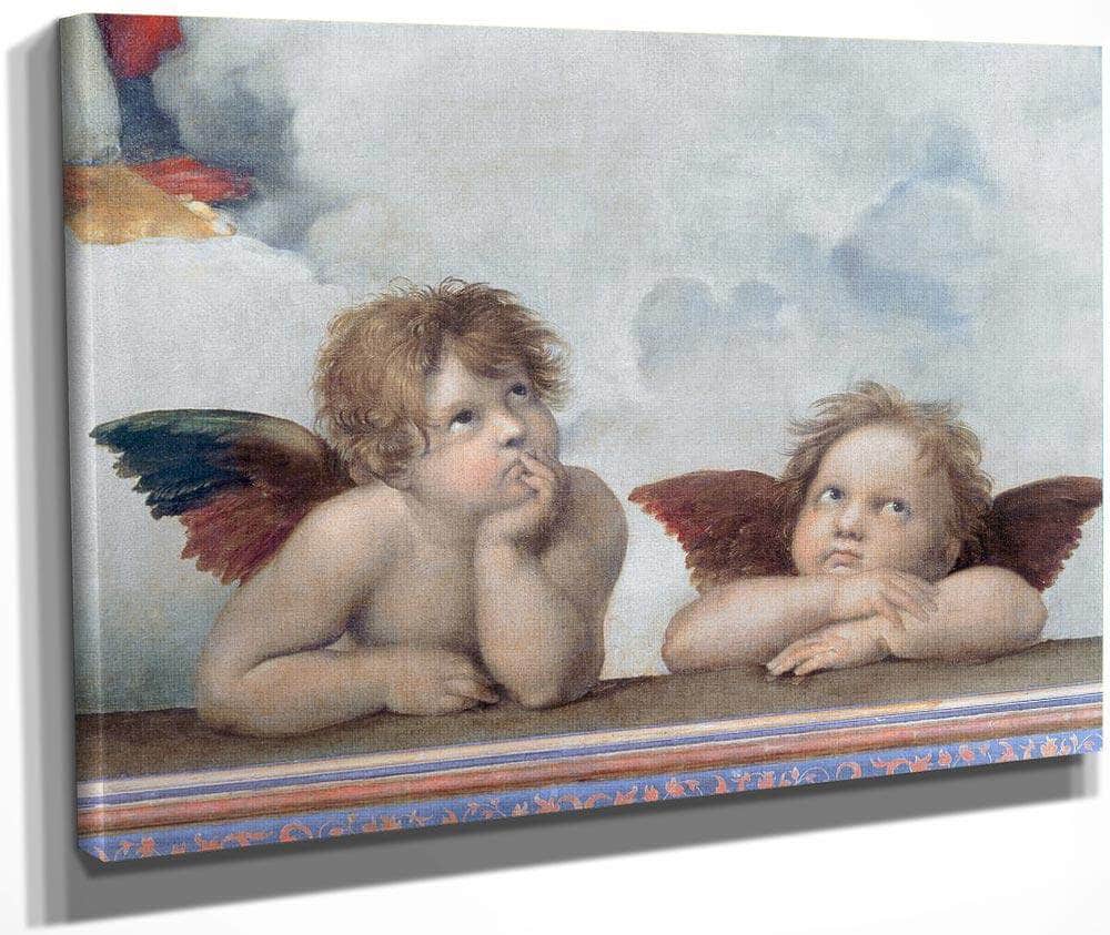 Putti Detail From The Sistine Madonna By Raphael Fine Art Print