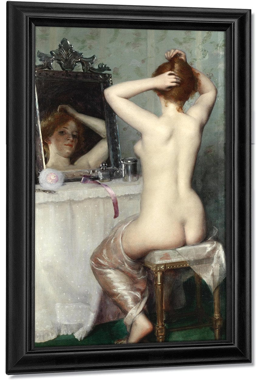 Putting Up Her Hair By Lucy Lee Robbins Fine Art Print