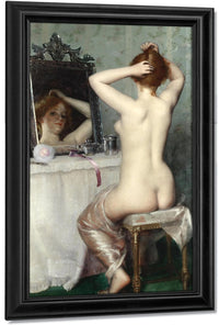 Putting Up Her Hair By Lucy Lee Robbins Fine Art Print